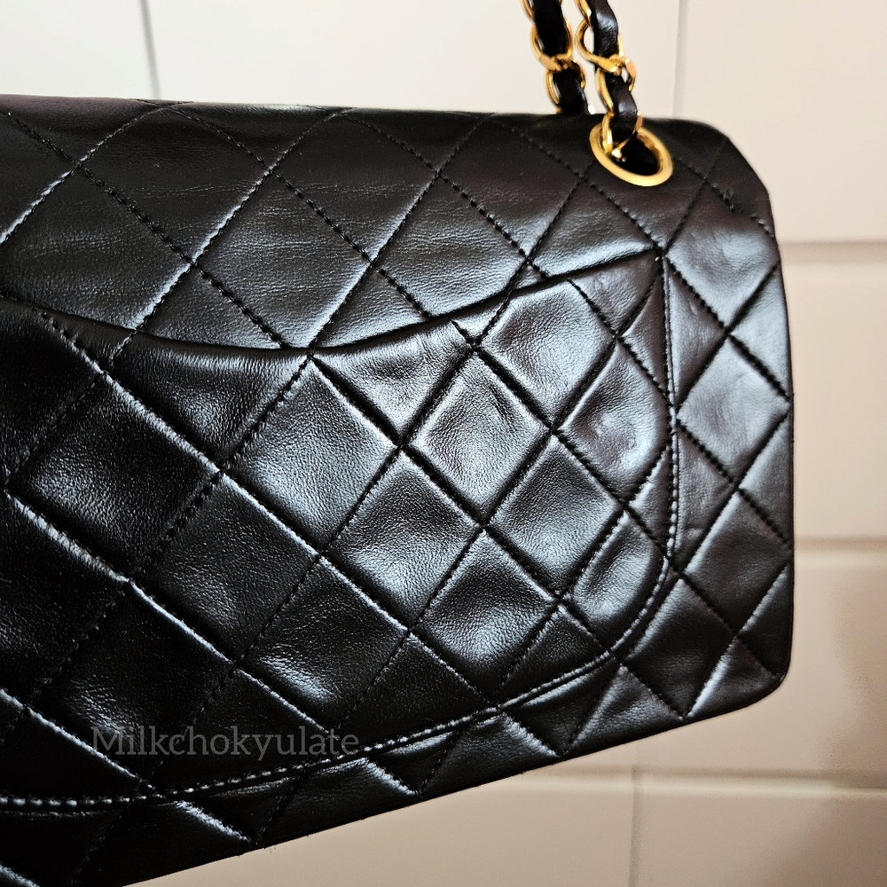 [SOLD] Chanel Vintage Timeless Classic Double Flap Small Shoulder Bag 24K GHW - Picture 13 of 17